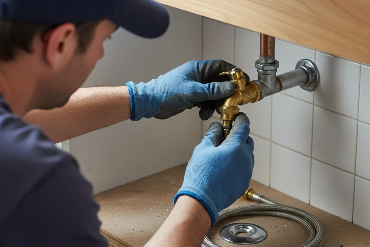 Shutoff valve and fitting work during Emergency Plumbing in Hagerstown